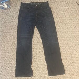 American Eagle Outfitters Men's Dark Blue Bootcut Jeans